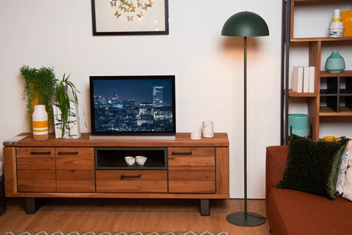 Lucide SIEMON - Lampadaire - Ø 35 cm - 1xE27 - Vert - ambiance 3